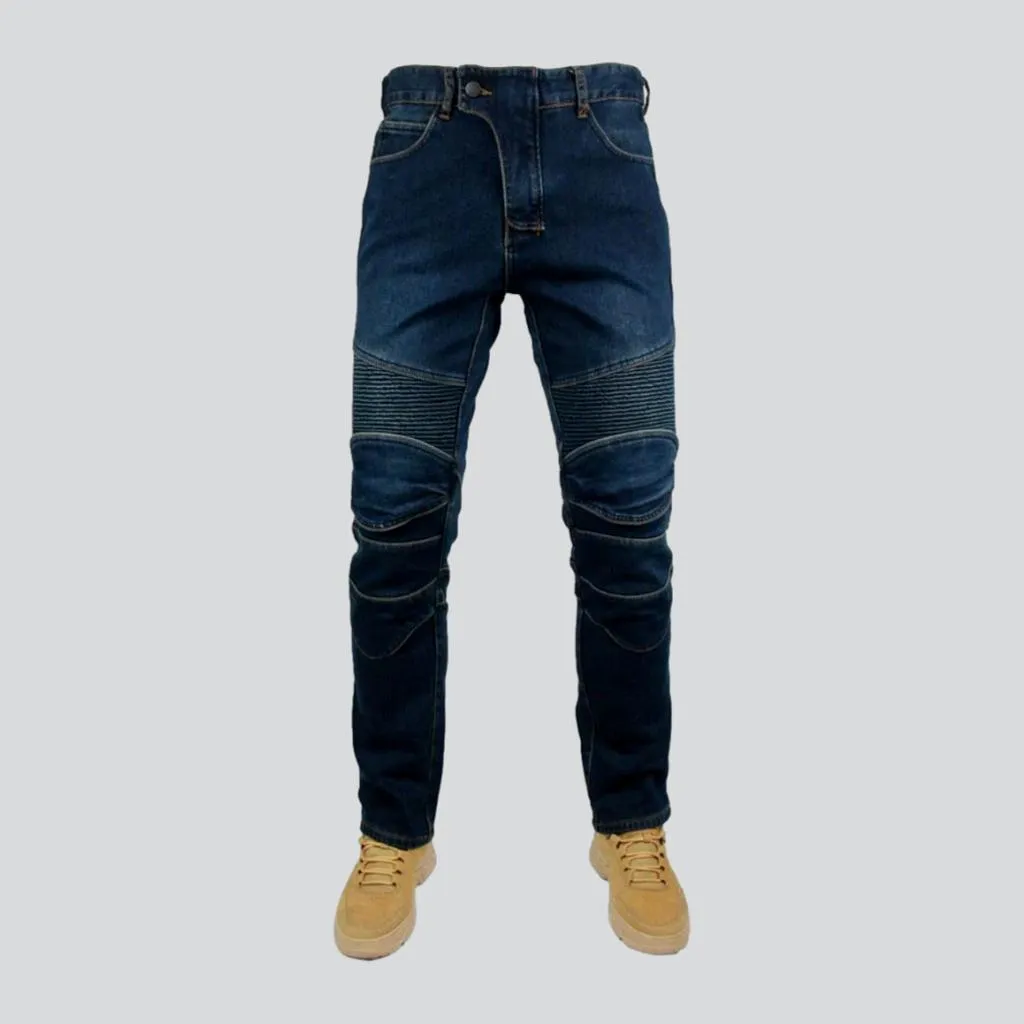 Biker men protective jeans