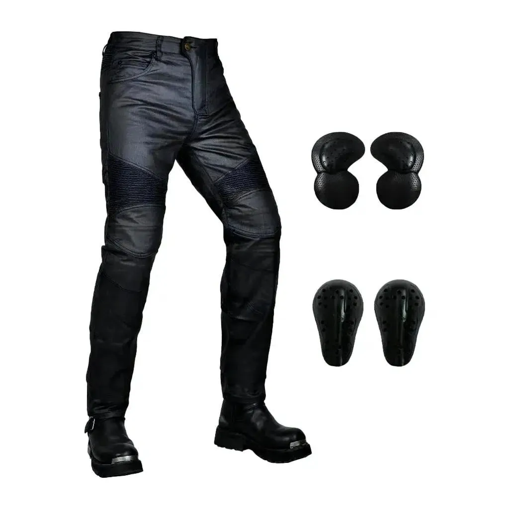 Biker men's wax jeans