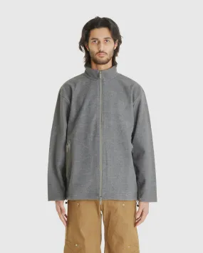 Brushed Melton Zip Up Jacket