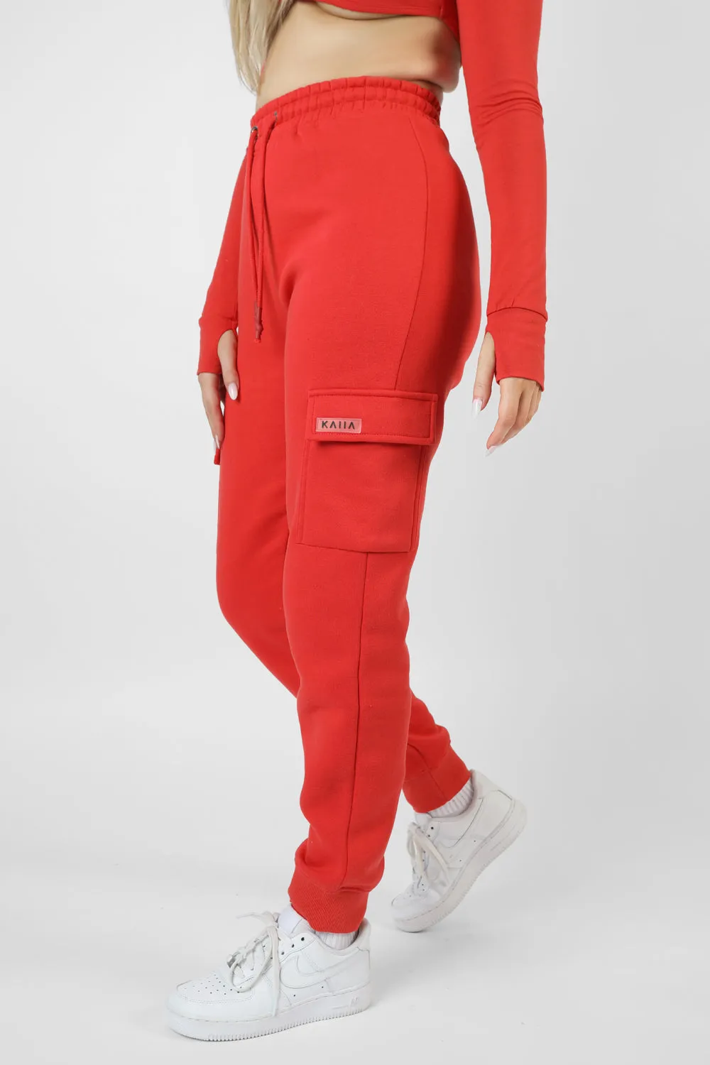 Cargo Joggers Red