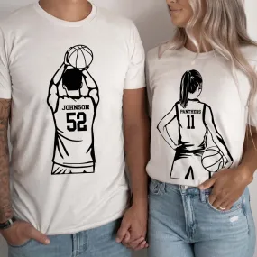 Custom Basketball Player | Name & Number | Bella Graphic Tees