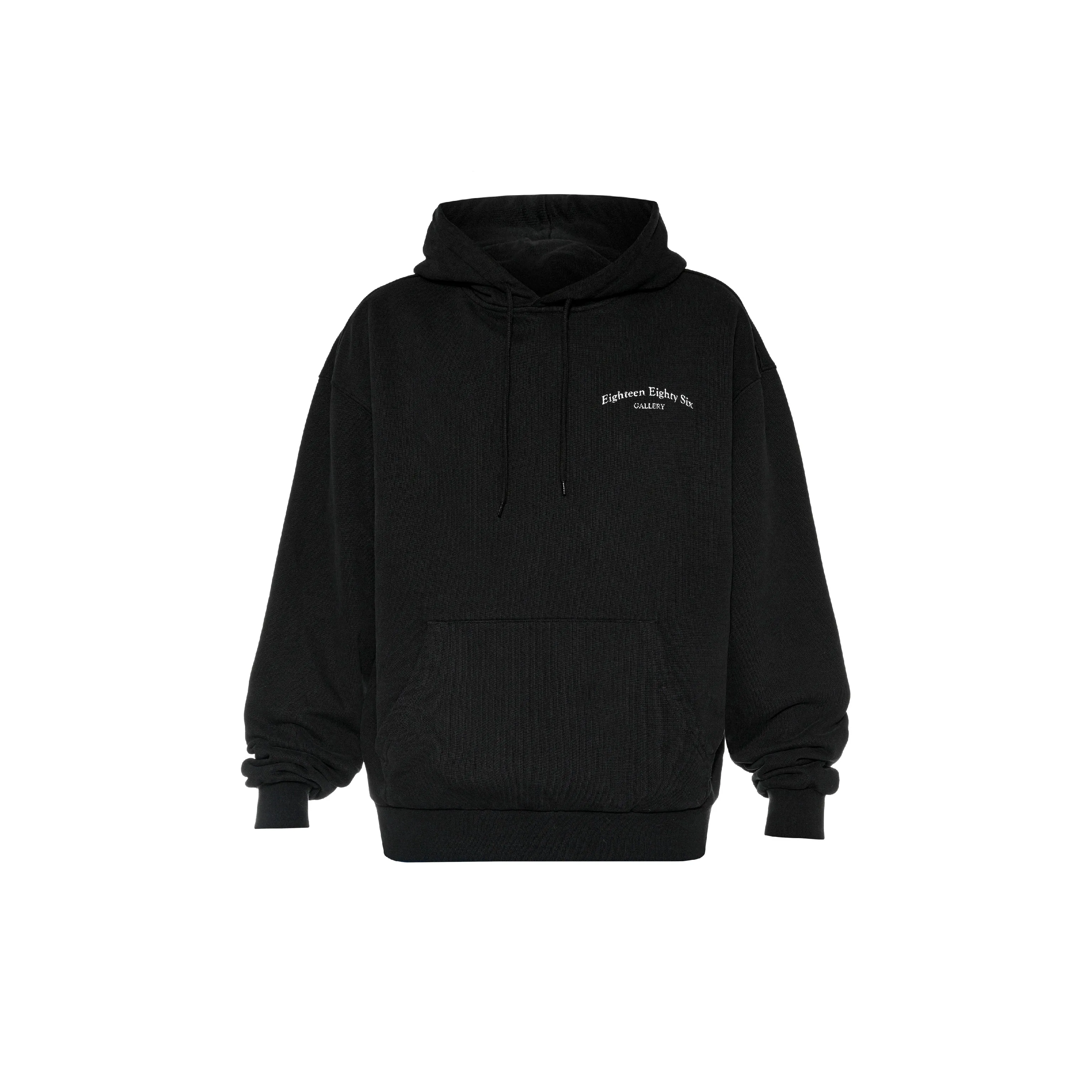 DOUBLE FACED HOODIE - BLACK