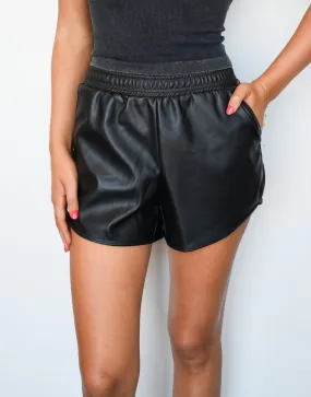 Eleanor Classic Leather Shorts- Black