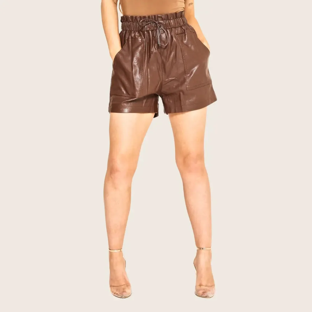 Faux Leather Shorts