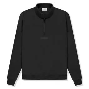 Fear Of God Essentials Black Half Zip Sweatshirt (SS21)