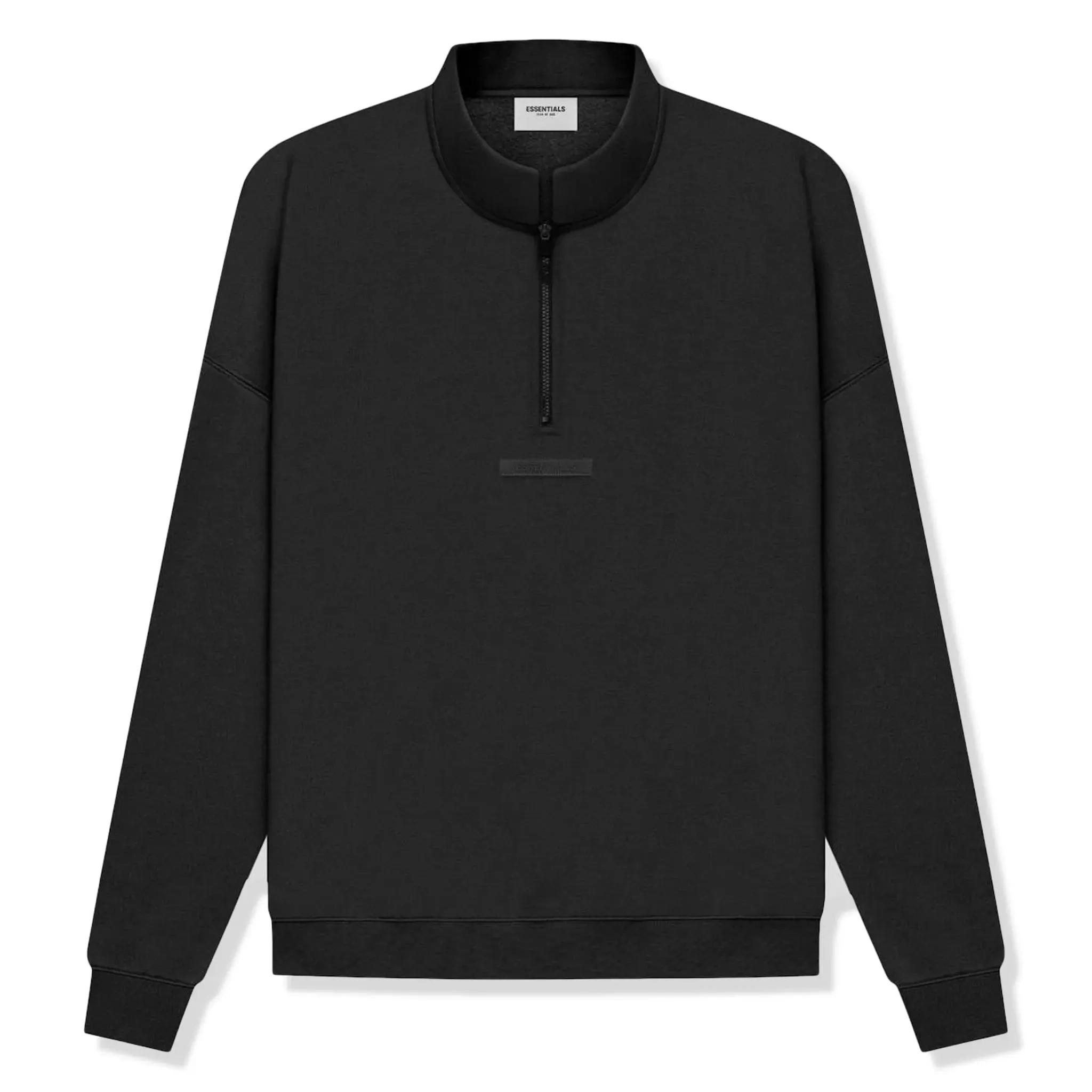 Fear Of God Essentials Black Half Zip Sweatshirt (SS21)