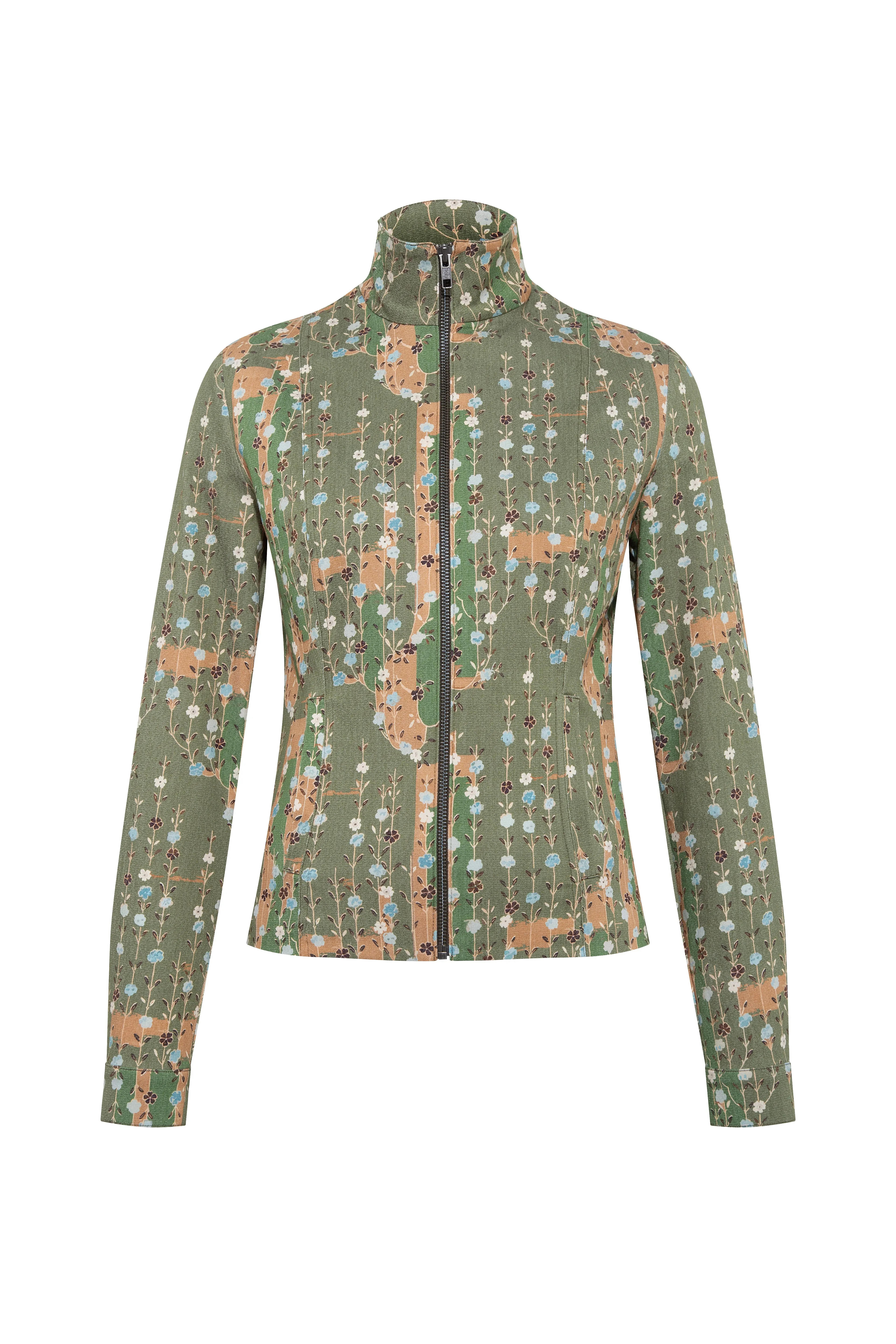 GANY - Zip-Up printed fitted jacket