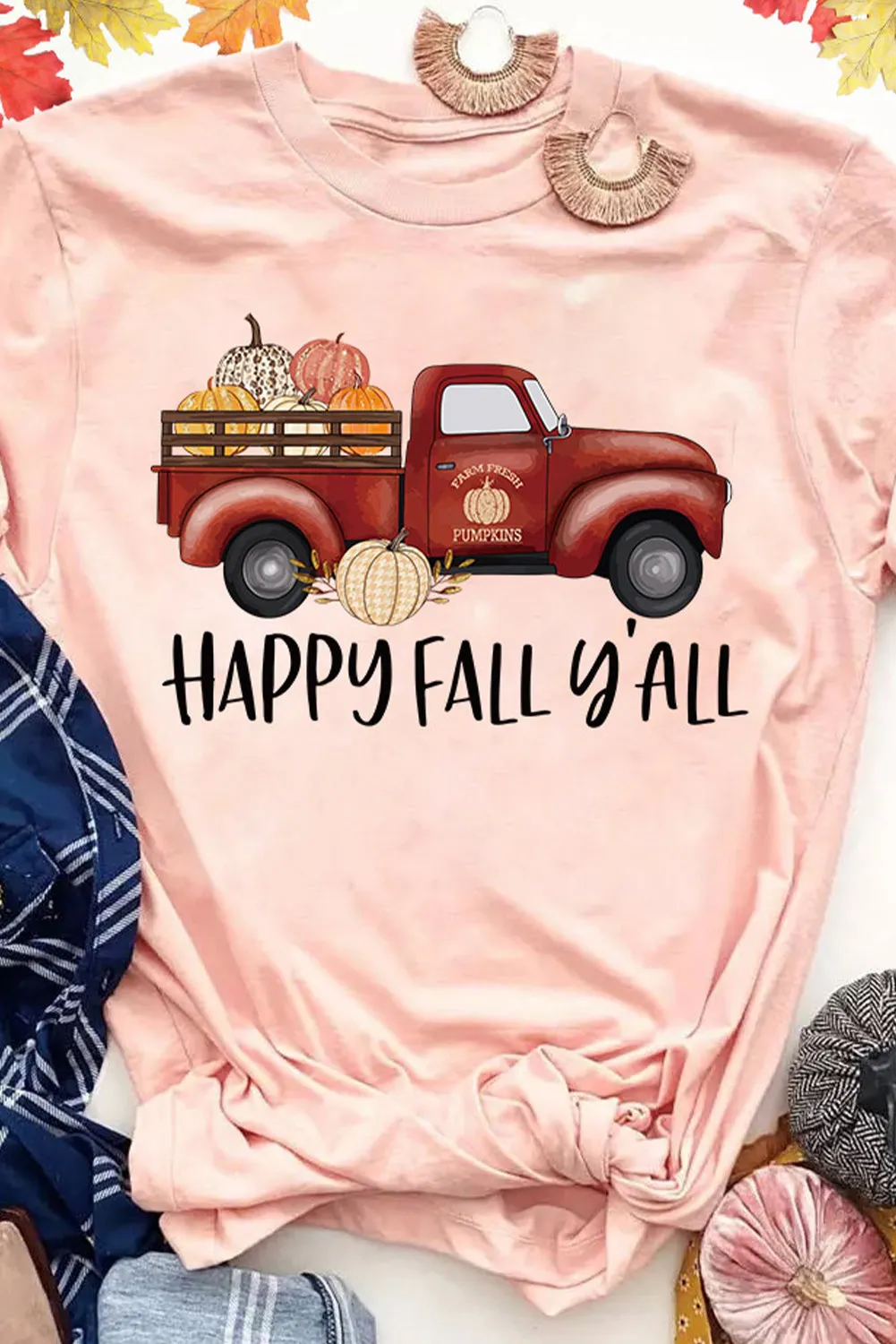 Happy Fall Pumpkin Truck Graphic Tee