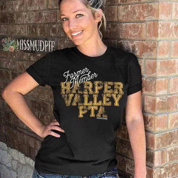 Harper Valley PTA Black Former Member Graphic Tee (made 2 order) LC