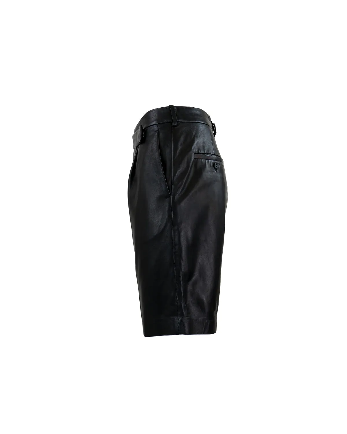 Leto Cross-Over Waist Bermuda Shorts