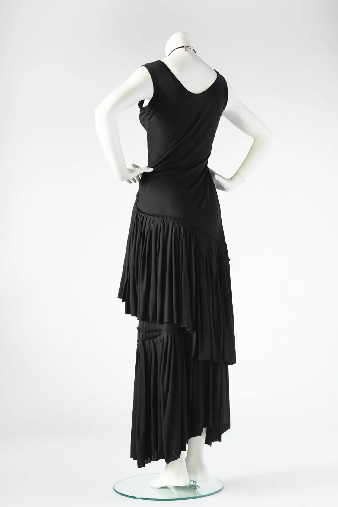 Lizza Dress in Black Rayon Jersey