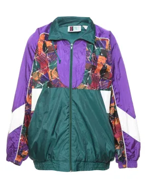 Patchwork Design Multi-Colour Nylon Jacket - L