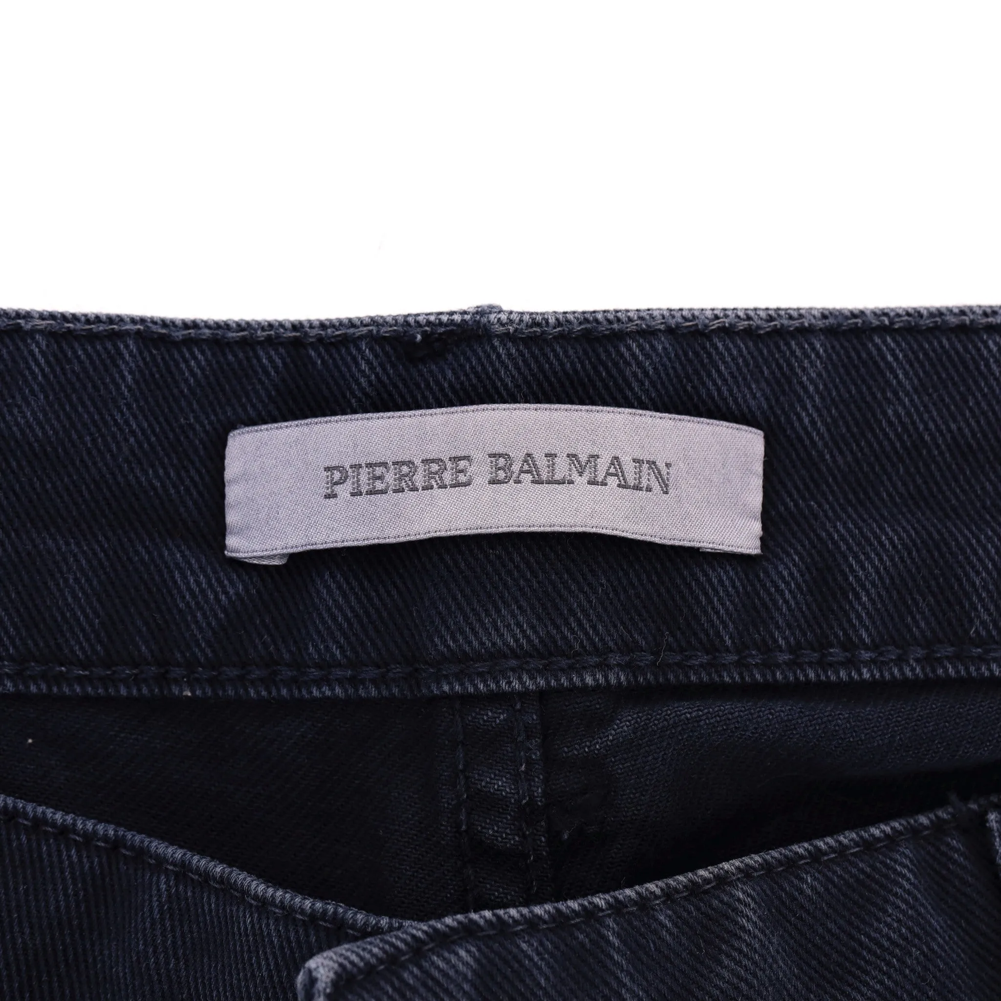 Pierre Balmain Cotton Biker Jeans. Size 36