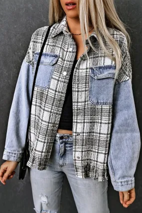 Plaid and Denim Jacket