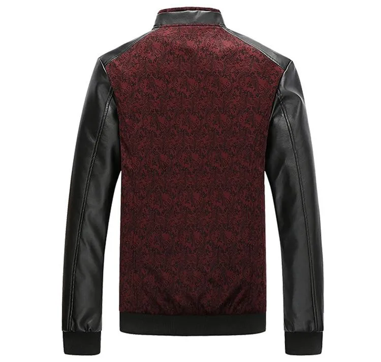 Premium Patchwork Leather Slim Fit Jacket