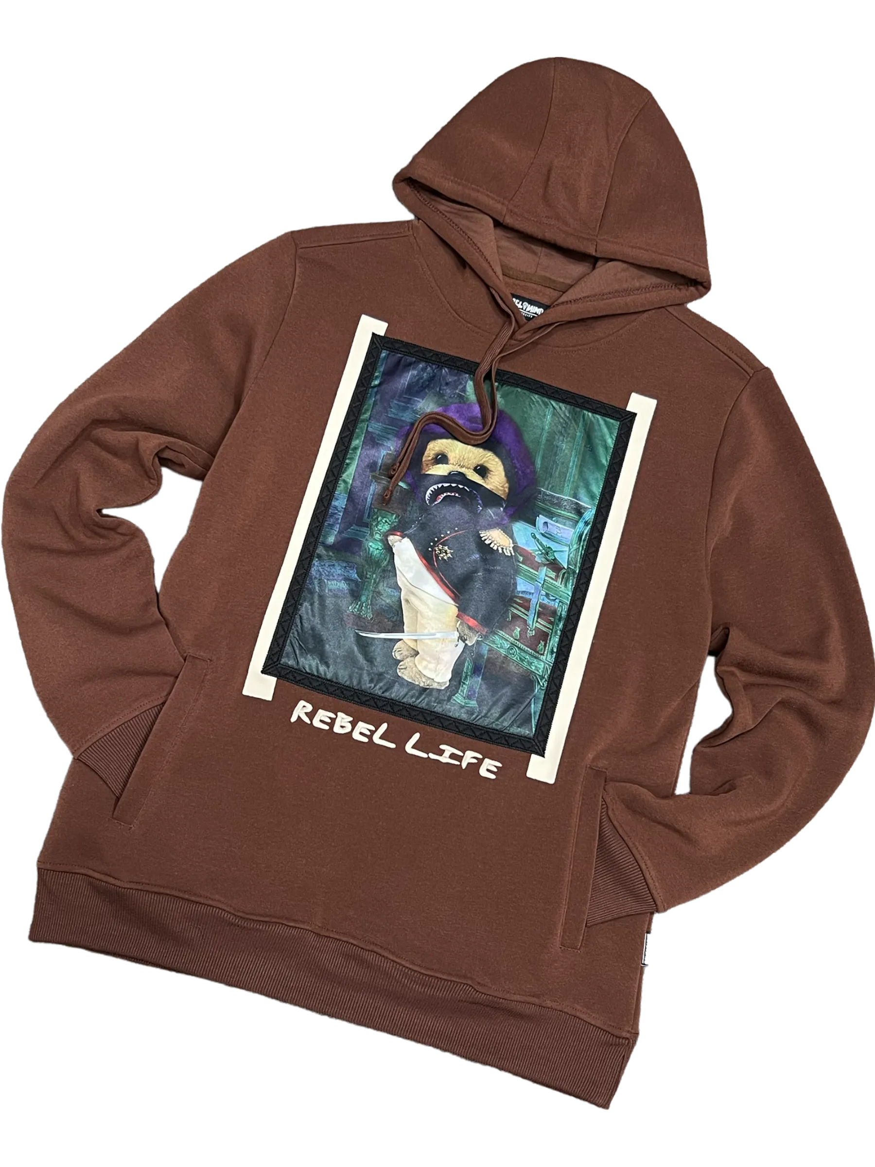 Rebel Minds Brown Men's Graphic Hoodies Heavy Blend Regular-Fit