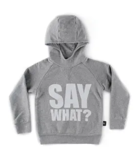 say what? fluffy hoodie