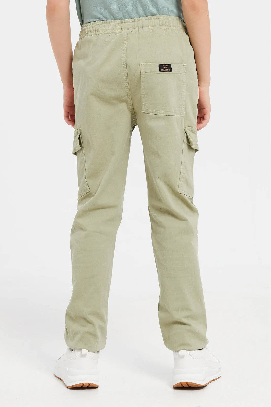 Senior Boys Olive Cargo Pocket Jogger