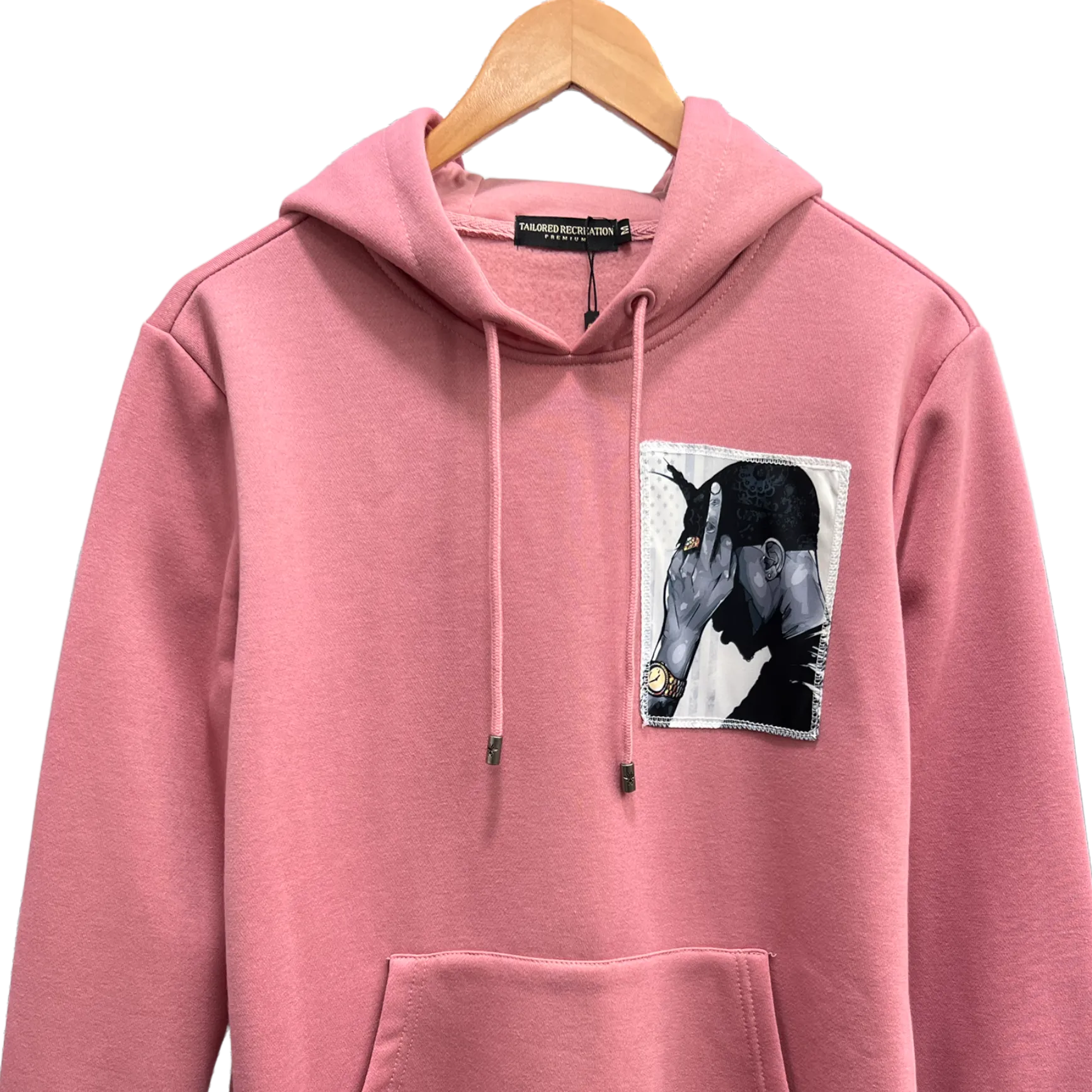 Tailored recreation Pink Men's Pullover Graphic Hoodies Heavy Blend