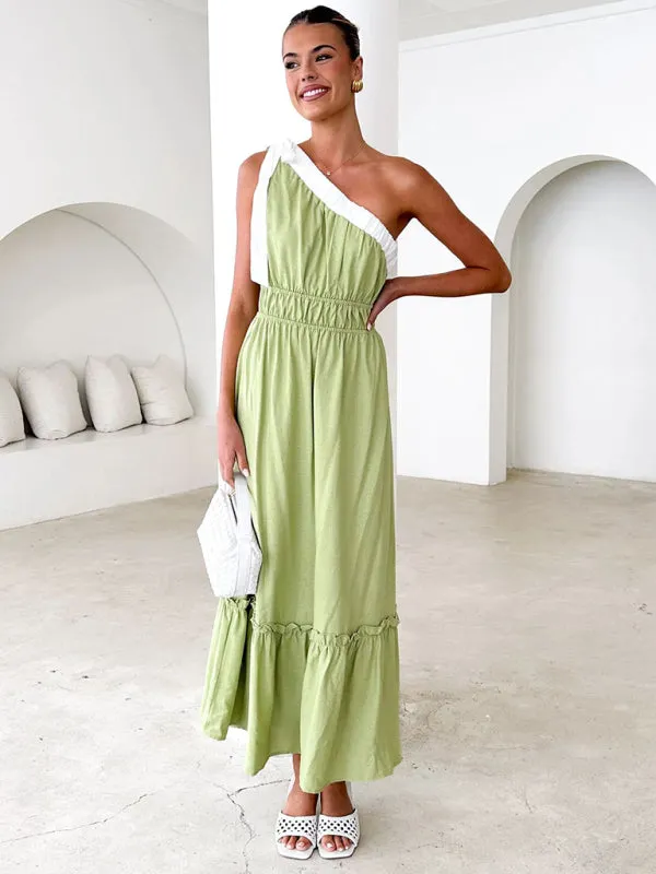 Trendy One-Shoulder Midi Dress for Summer Weddings