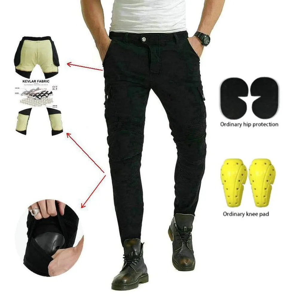 Wear resistant biker denim pants