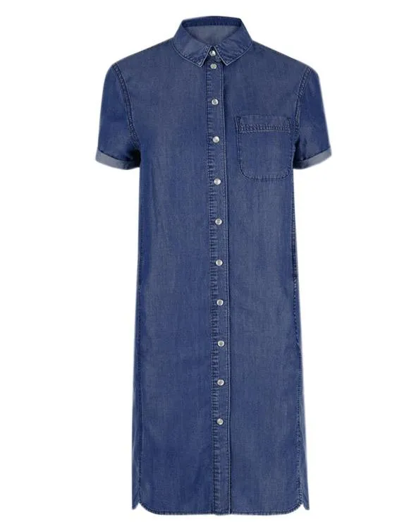 Wholesale Blue Shirt Dresses