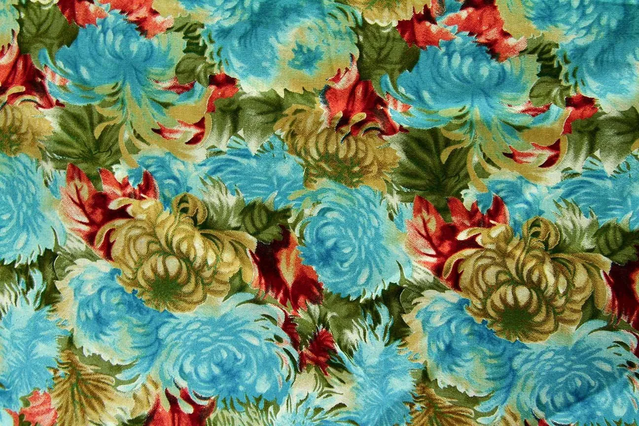 Zinnia Blue Patchwork / Craft Fabric